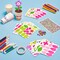 30 Set Spring Craft Kit DIY Paper Pot Craft Make Your Own Flower Pots Standing Flowers Art Activities Fun Gift Craft Projects